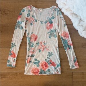 Pacsun Kirra Floral Long Sleeve Top size small
